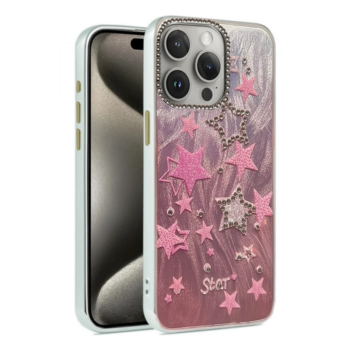 Durukar®  iPhone 14 Pro Kılıf Blade Aynalı Desenli Kapak - Desen 7