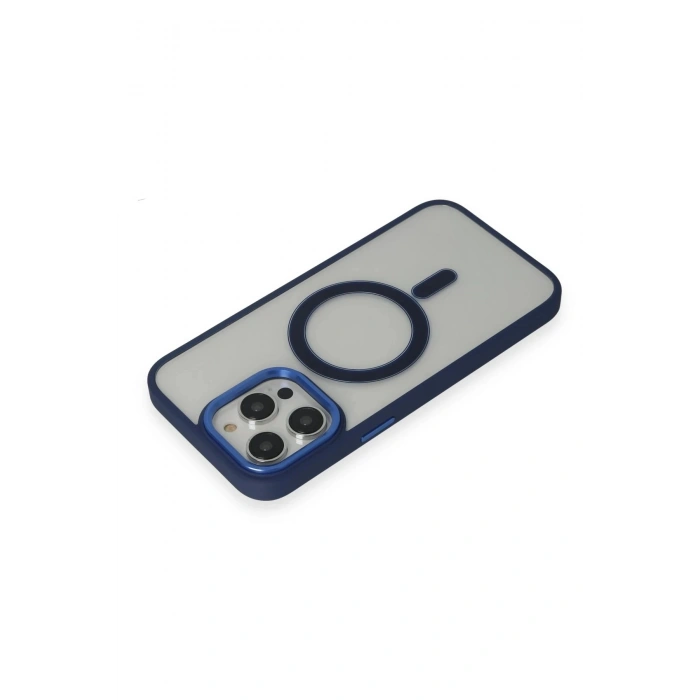Durukar®  iPhone 14 Pro Kılıf Room Magneticsafe Silikon - Lacivert