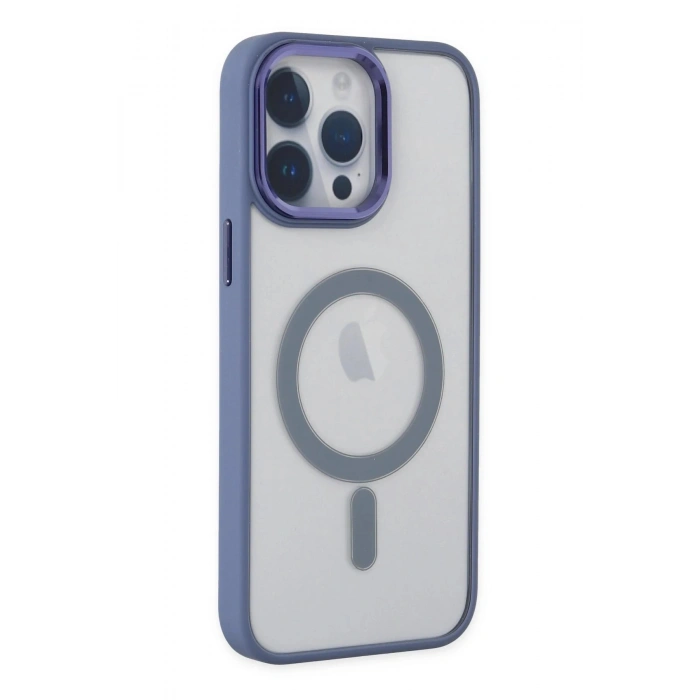 Durukar®  iPhone 14 Pro Kılıf Room Magneticsafe Silikon - Sierra Blue