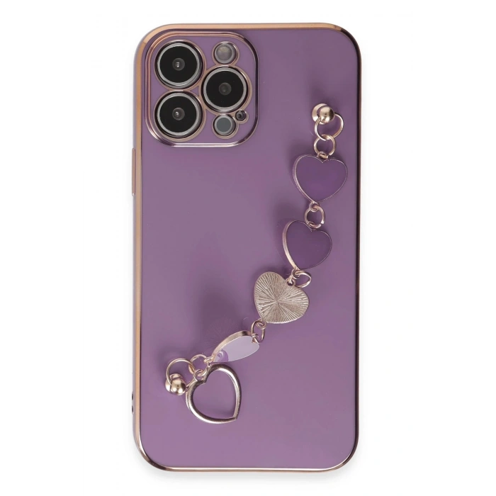 Mey İthalat®  iPhone 14 Pro Max Kılıf Esila Silikon - Mor