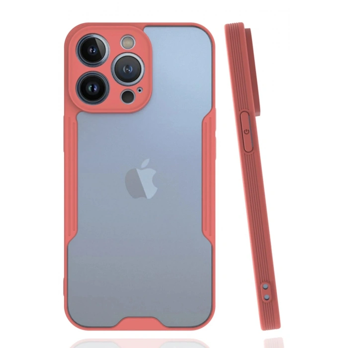 Durukar®  iPhone 14 Pro Max Kılıf Platin Silikon - Pembe