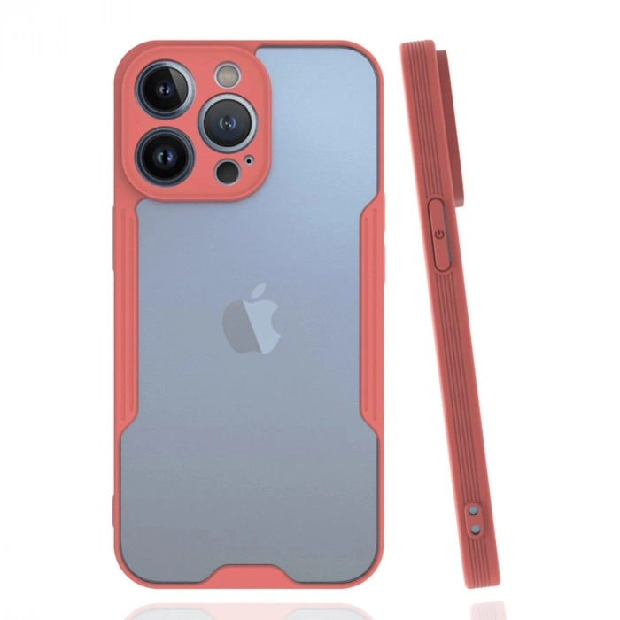 Durukar®  iPhone 14 Pro Max Kılıf Platin Silikon - Pembe