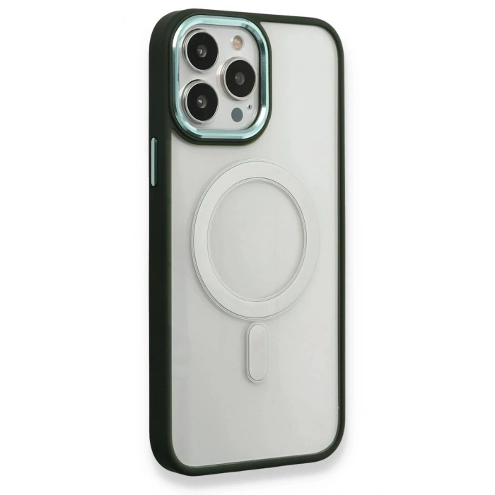Durukar®  iPhone 14 Pro Max Kılıf Room Magneticsafe Silikon - Köknar Yeşili
