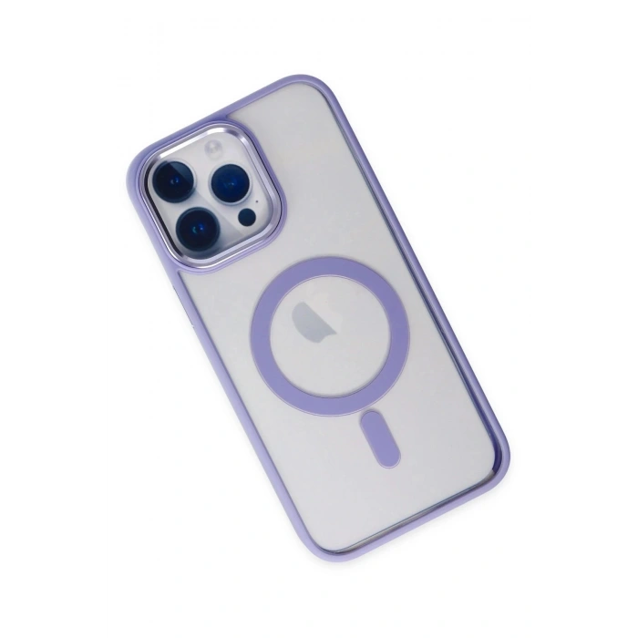 Durukar®  iPhone 14 Pro Max Kılıf Room Magneticsafe Silikon - Lila