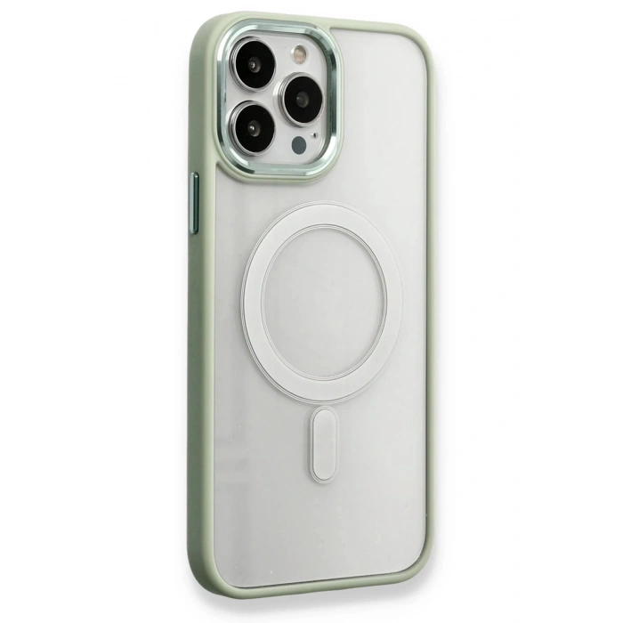 Durukar®  iPhone 14 Pro Max Kılıf Room Magneticsafe Silikon - Su Yeşili