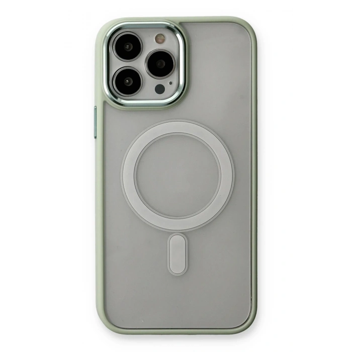 Durukar®  iPhone 14 Pro Max Kılıf Room Magneticsafe Silikon - Su Yeşili
