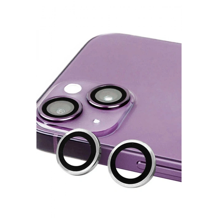 Mey İthalat®  iPhone 14 Raze Metal Kamera Lens - Gümüş