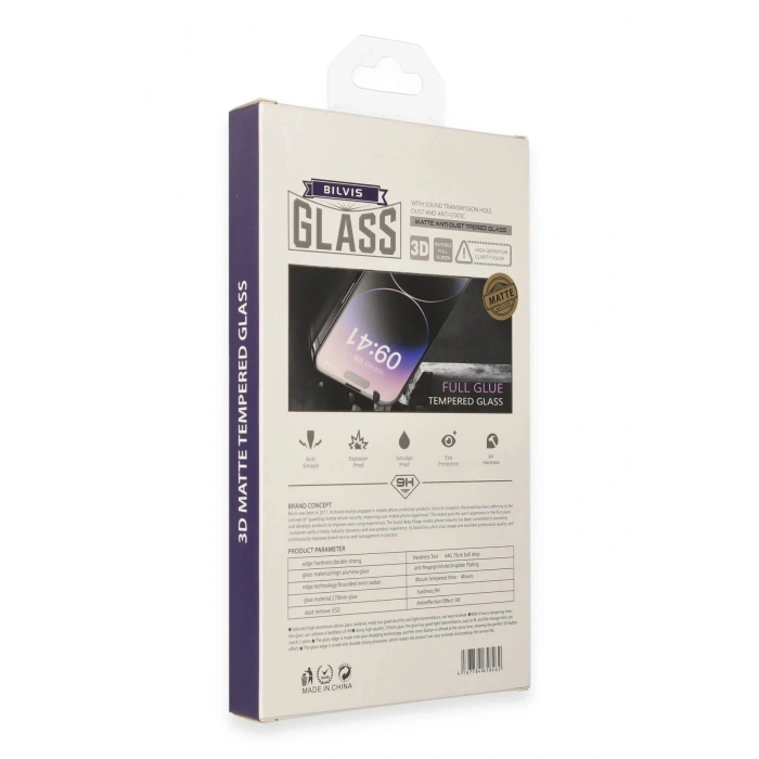 Durukar®  iPhone 15 Bilvis 3D Mat Cam Ekran Koruyucu