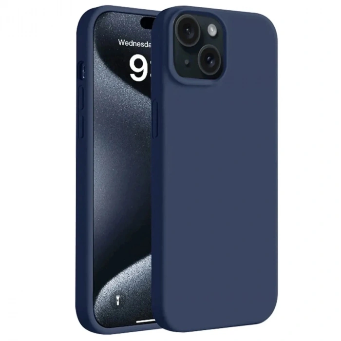 Durukar®  iPhone 15 Kılıf First Silikon - Lacivert