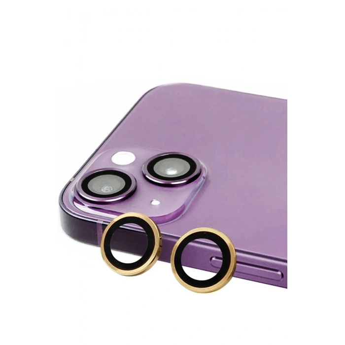 Mey İthalat®  iPhone 15 Plus Raze Metal Kamera Lens - Sarı