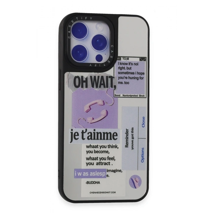 Durukar®  iPhone 15 Pro Kılıf Mirror Desenli Kapak - Mirror - 4