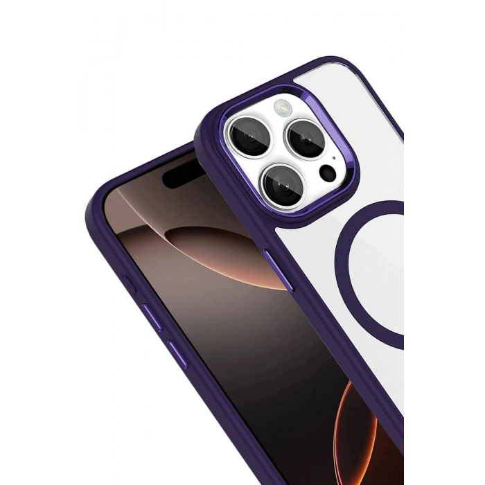 Durukar®   iPhone 15 Pro Max Terea Magsafe Kapak - Derin Mor