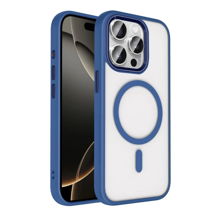 Durukar®   iPhone 15 Pro Max Terea Magsafe Kapak - Lacivert