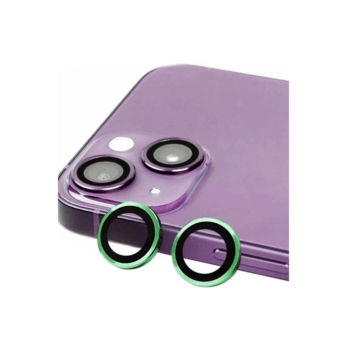 Mey İthalat®  iPhone 15 Raze Metal Kamera Lens - Yeşil