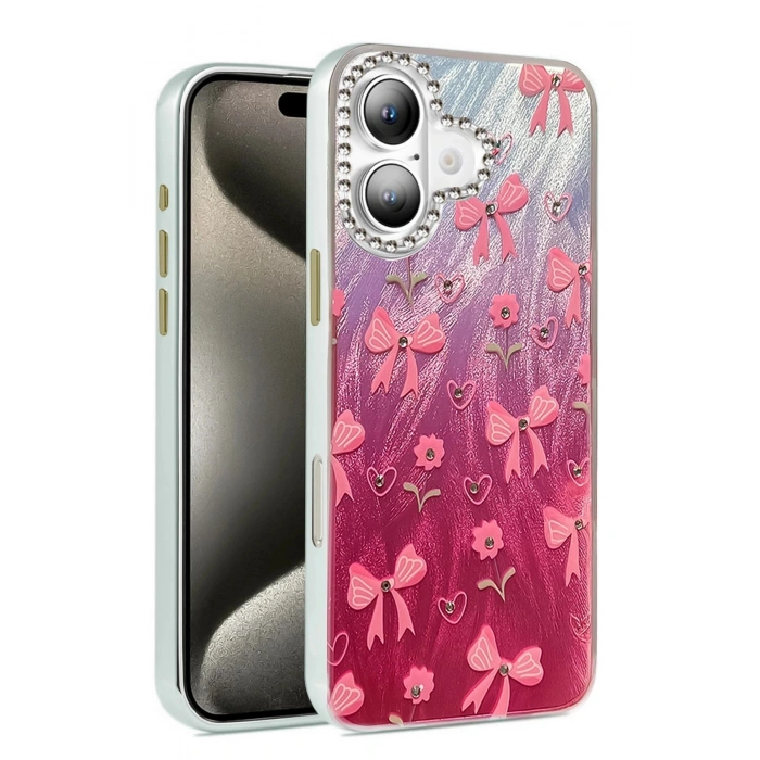 Durukar®  iPhone 16 Plus Kılıf Blade Aynalı Desenli Kapak - Desen 3