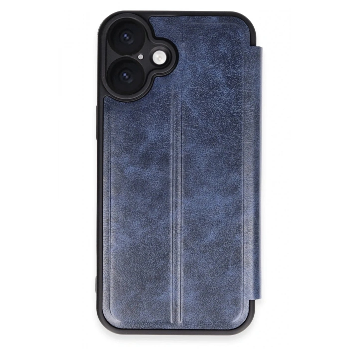 Durukar®  iPhone 16 Plus Kılıf Flip Cover - Lacivert