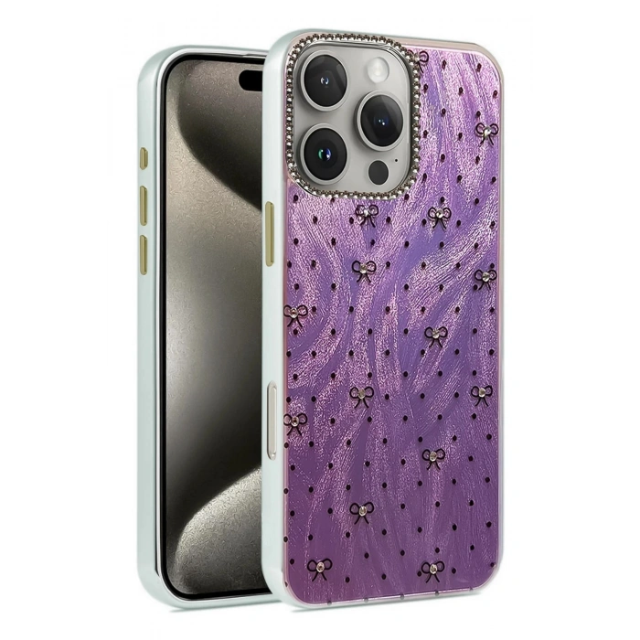 Durukar®  iPhone 16 Pro Kılıf Blade Aynalı Desenli Kapak - Desen 2