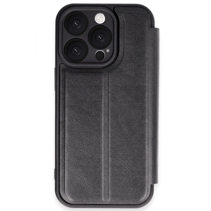 Durukar®  iPhone 16 Pro Kılıf Flip Cover - Siyah