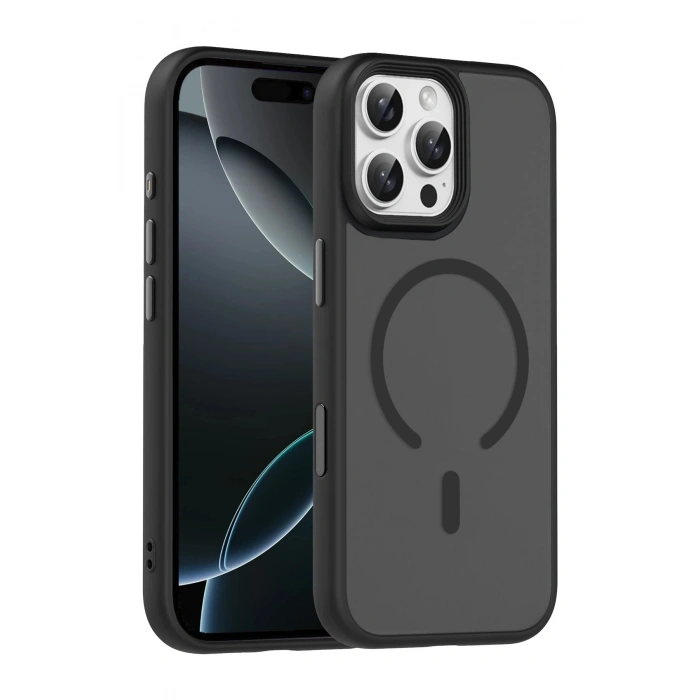 Durukar®   iPhone 16 Pro Max Megane Magsafe Kapak - Siyah