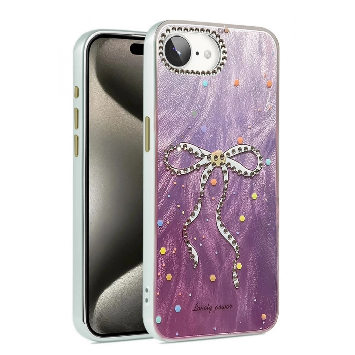 Durukar®  iPhone 16E Kılıf Blade Aynalı Desenli Kapak - Desen 1