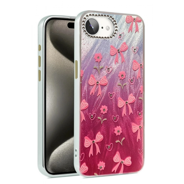Durukar®  iPhone 16E Kılıf Blade Aynalı Desenli Kapak - Desen 3