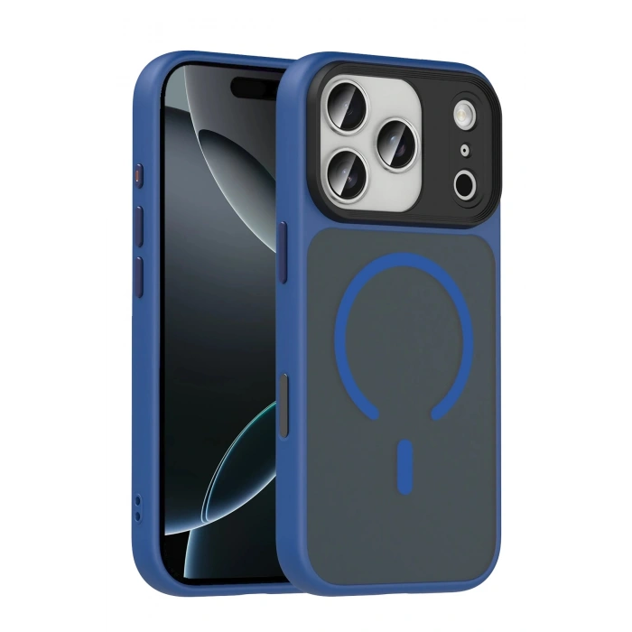 Durukar®   iPhone 17 Pro Max Megane Magsafe Kapak - Lacivert