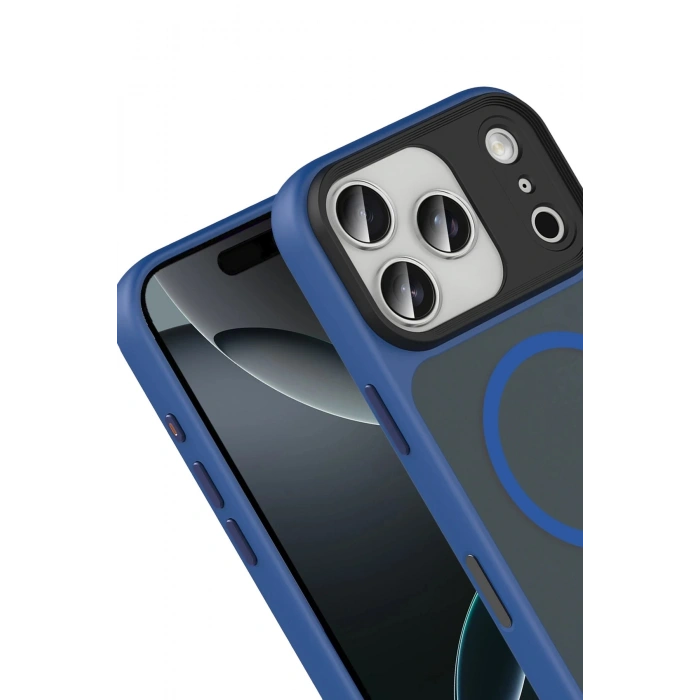 Durukar®   iPhone 17 Pro Max Megane Magsafe Kapak - Lacivert