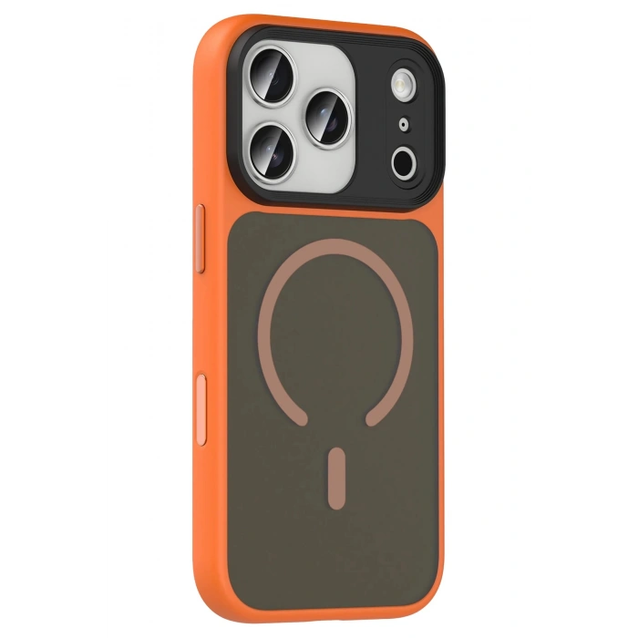Durukar®   iPhone 17 Pro Megane Magsafe Kapak - Turuncu