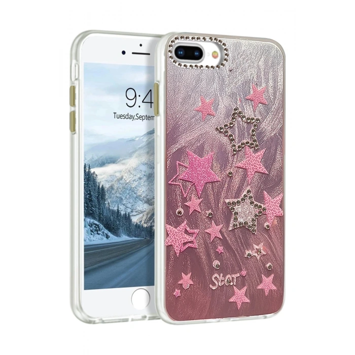 Durukar®  iPhone 7 Plus Kılıf Blade Aynalı Desenli Kapak - Desen 7