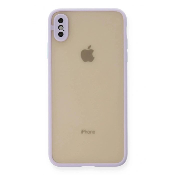 Durukar®  iPhone X Kılıf Montreal Silikon Kapak - Mor