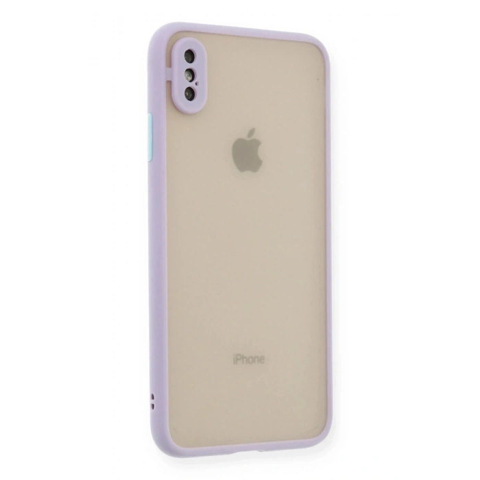 Durukar®  iPhone X Kılıf Montreal Silikon Kapak - Mor
