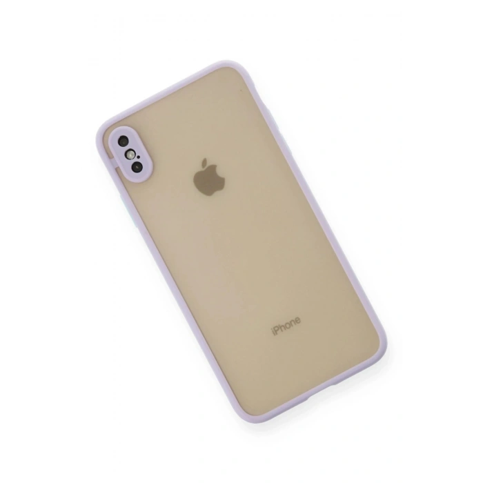 Durukar®  iPhone X Kılıf Montreal Silikon Kapak - Mor
