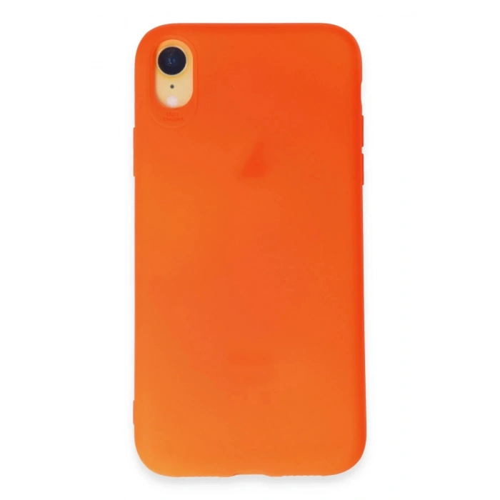 Durukar®  iPhone XR Kılıf First Silikon - Parlak Turuncu