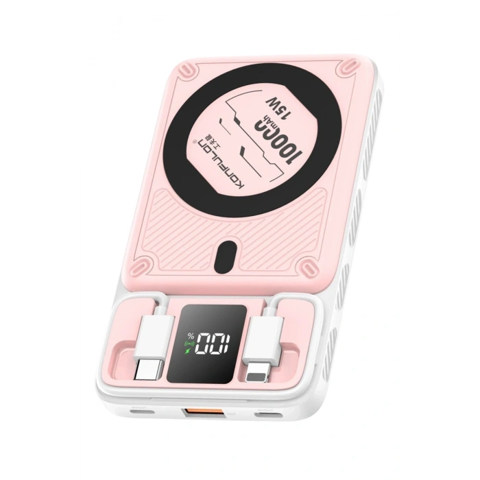 Mey İthalat®  M25W 10.000 mAh 20W PD Magsafe Powerbank - Pembe