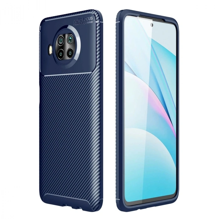 Durukar®   Mi 10T Lite Kılıf Auto Focus Karbon Kapak - Lacivert