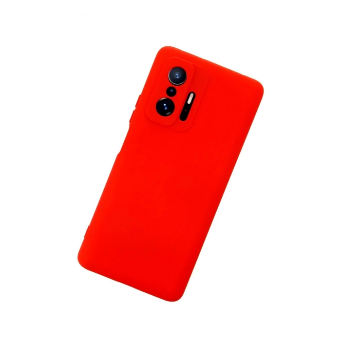 Durukar®   Mi 11T Pro Kılıf Nano içi Kadife Silikon - Kırmızı