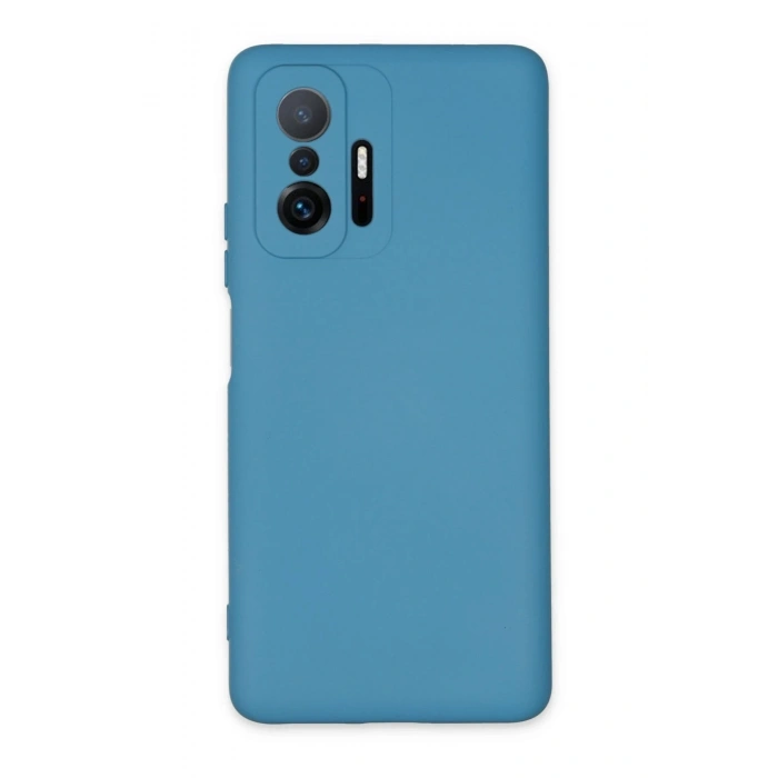 Durukar®   Mi 11T Pro Kılıf Nano içi Kadife Silikon - Mavi