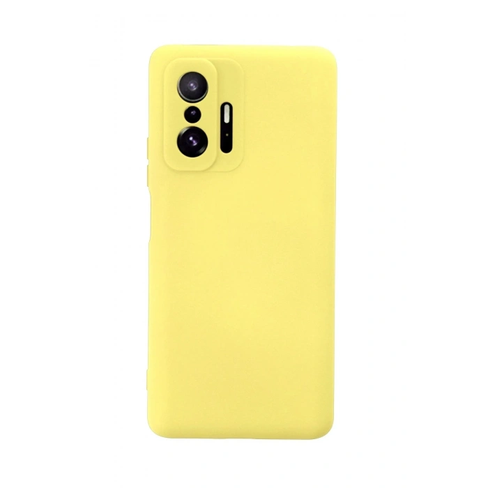 Durukar®   Mi 11T Pro Kılıf Nano içi Kadife Silikon - Sarı