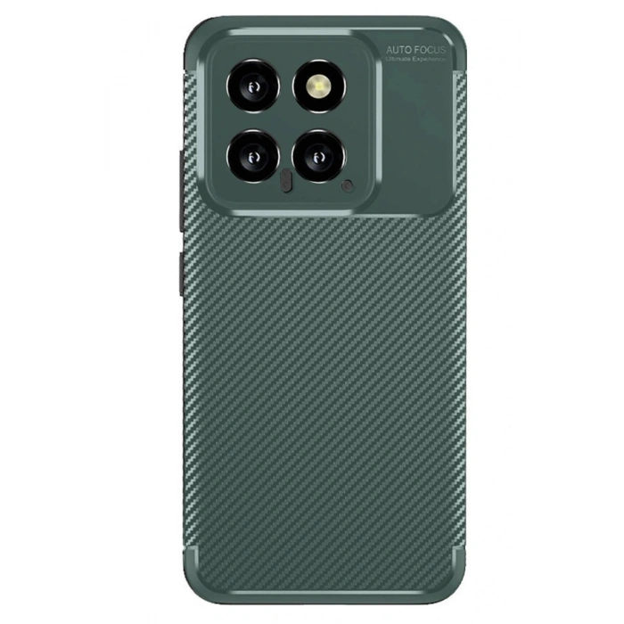Durukar®   Mi 14T Kılıf Auto Focus Karbon Kapak - Koyu Yeşil