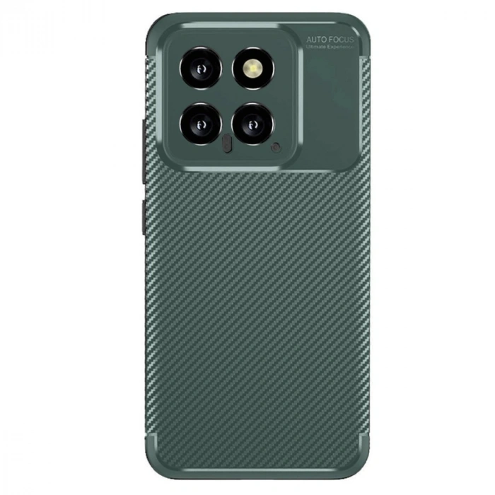Durukar®   Mi 14T Kılıf Auto Focus Karbon Kapak - Koyu Yeşil
