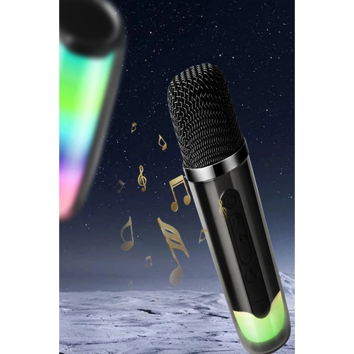 Durukar®  Pluse 7 Mikrofonlu RGB Kablosuz Hoparlör - Beyaz