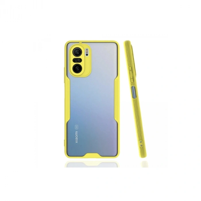 Durukar®   Poco F3 Kılıf Platin Silikon - Sarı