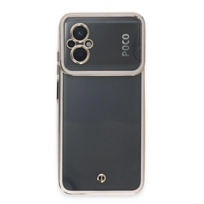 Durukar®   Poco M5 Kılıf Liva Lens Silikon - Beyaz