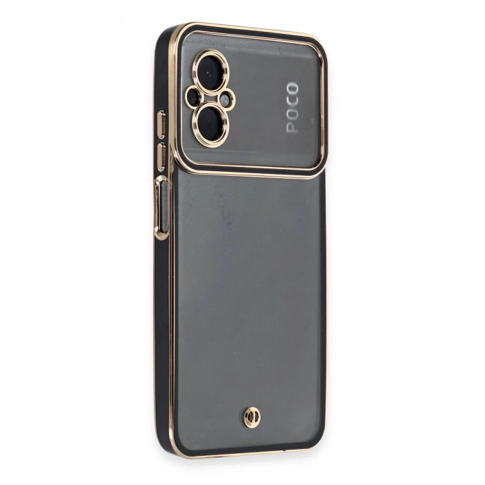 Durukar®   Poco M5 Kılıf Liva Lens Silikon - Siyah