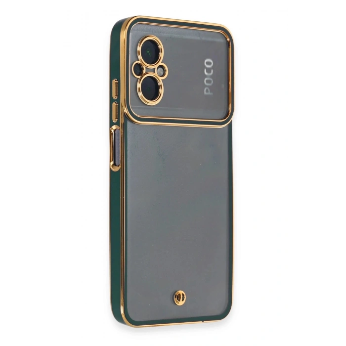 Durukar®   Poco M5 Kılıf Liva Lens Silikon - Yeşil