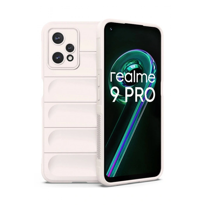Mey İthalat®  Realme 9 Pro 5G Kılıf Optimum Silikon - Krem