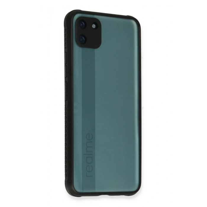 Durukar®  Realme C11 Kılıf Miami Şeffaf Silikon - Siyah