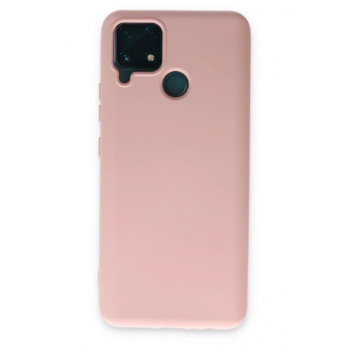 Durukar®  Realme C15 Kılıf Nano içi Kadife Silikon - Pudra