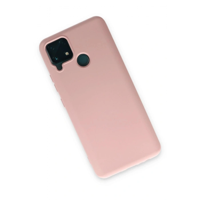 Durukar®  Realme C15 Kılıf Nano içi Kadife Silikon - Pudra