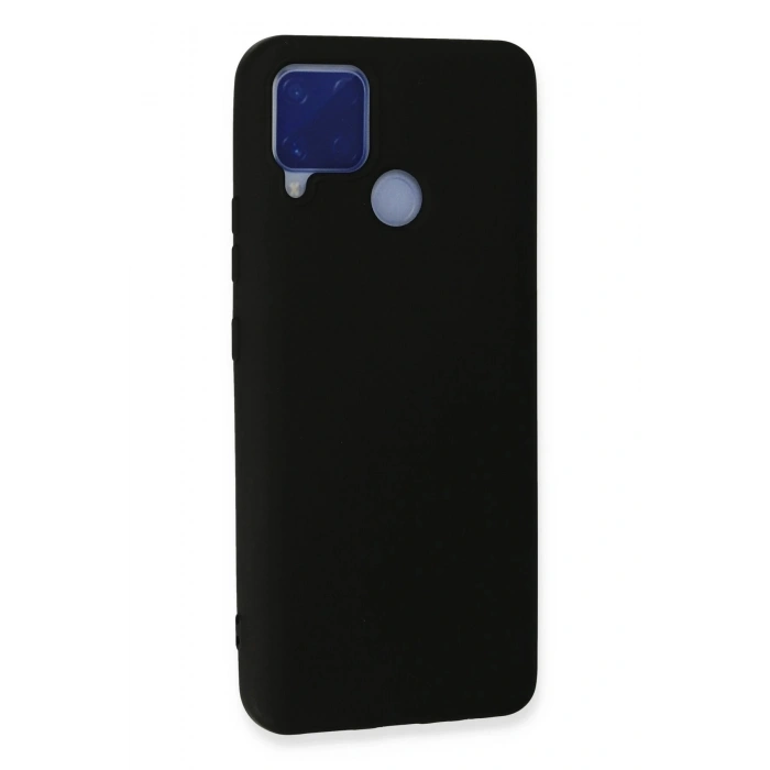 Durukar®  Realme C15 Kılıf Nano içi Kadife Silikon - Siyah